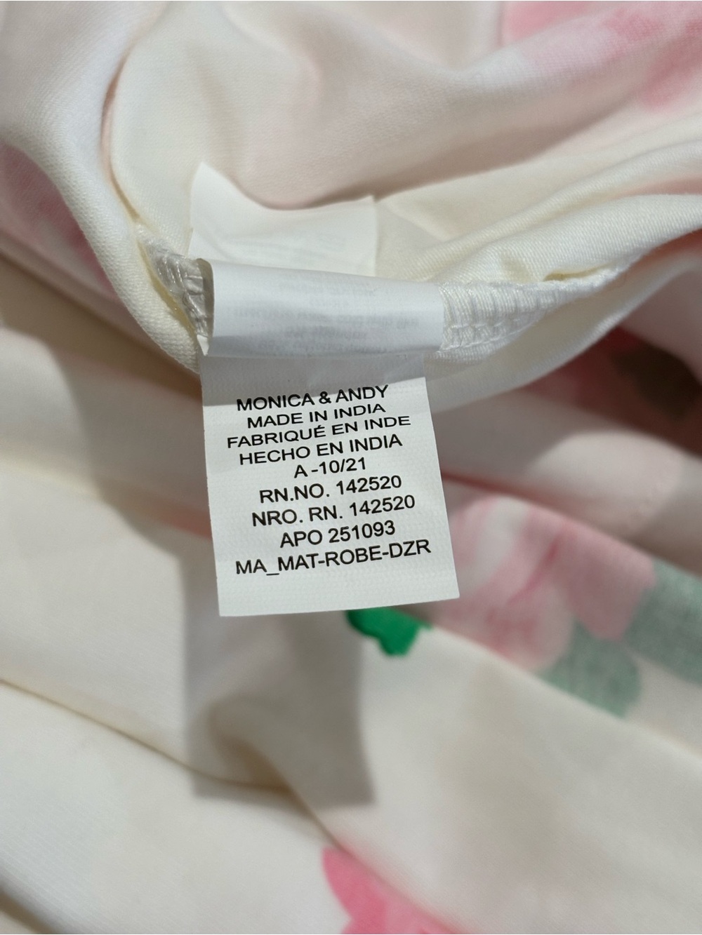 NWT Monica + Andy Printed Organic Lounge Robe XL - Picture 4 of 5